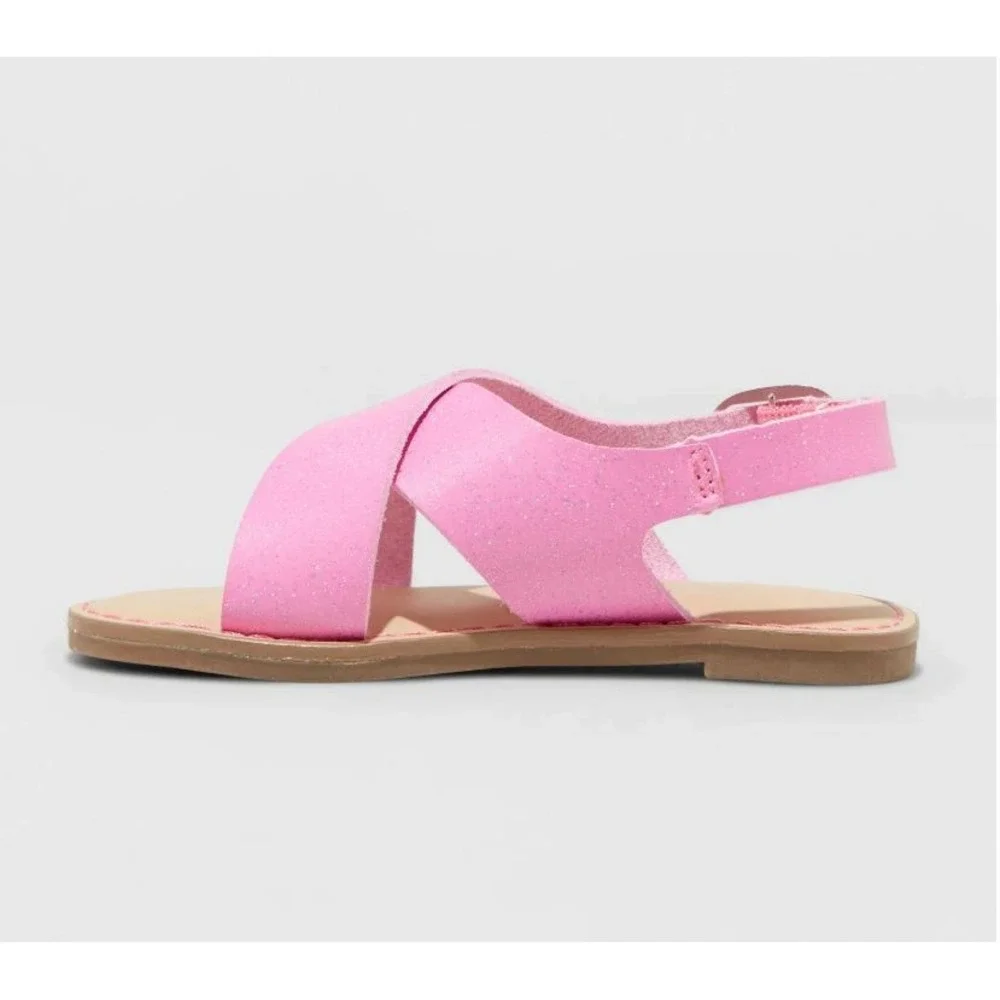Cat & Jack By‎ Target Gail Sandals Toddler Girl's Size 5 Pink Sparkle NEW
